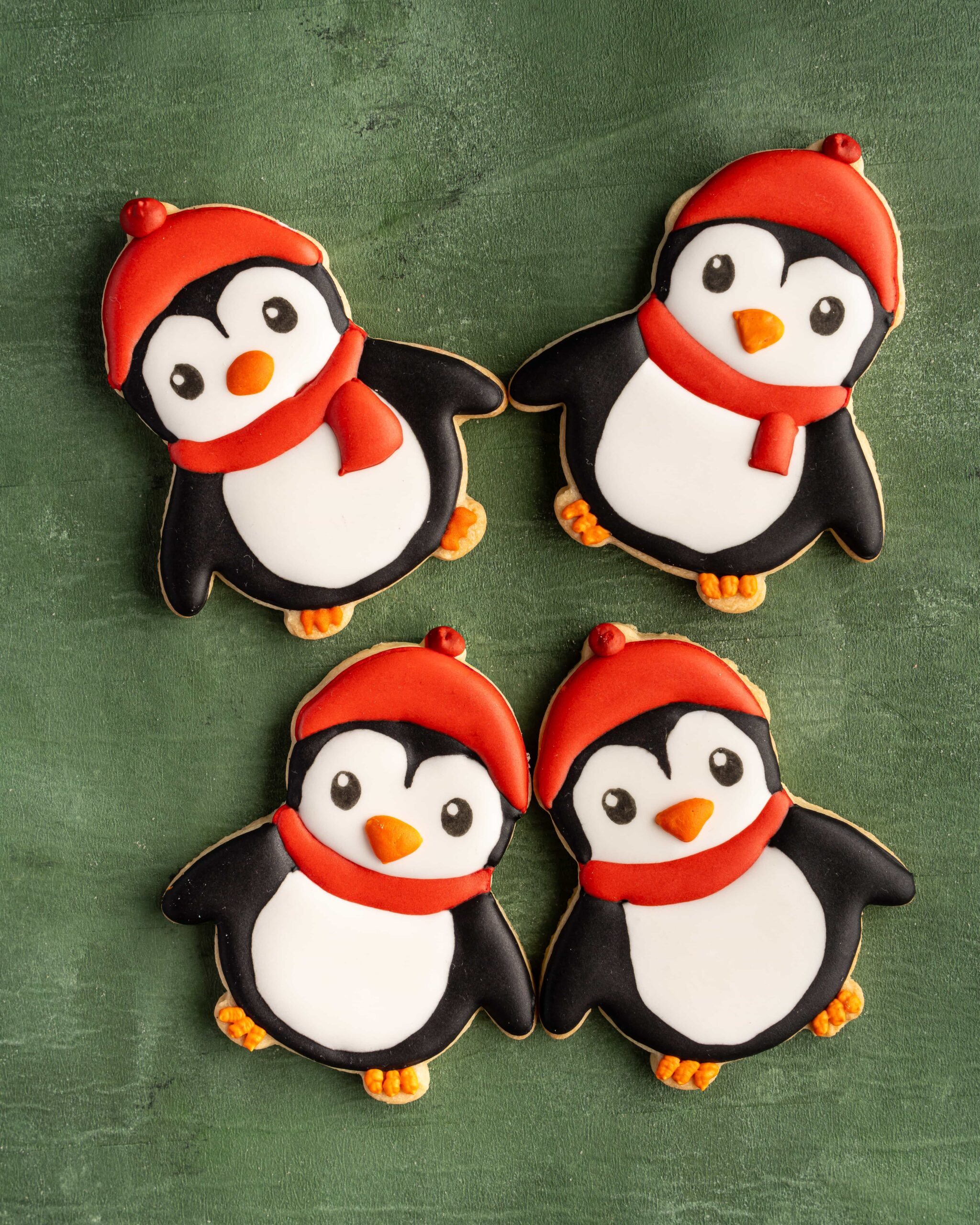 Sablé décoré pingouin de Noël